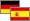 Germany, Spain flags