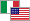 Italy, USA flags