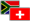 South Africa, Switzerland flags