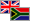 U.K., South Africa flags