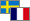 Sweden, France flags