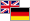 U.K., German flags