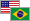 USA, Brazil flags