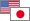U.S.A., Japan flags
